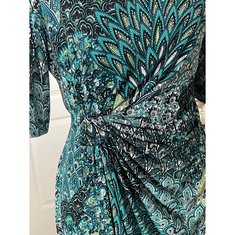 Connected Apparel Faux Wrap Dress Size 8 - Picture 3 of 7